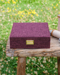 Boîte à bijoux Anne effet lin - outlet