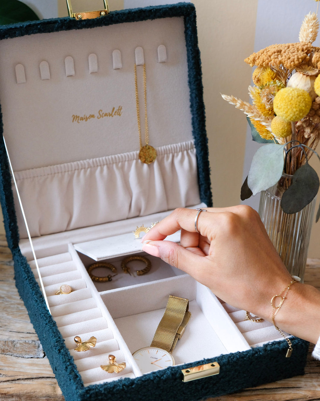 Boîte à bijoux Anne en moumoute