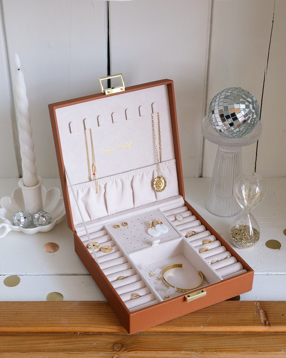 Anne PU leather jewelry box