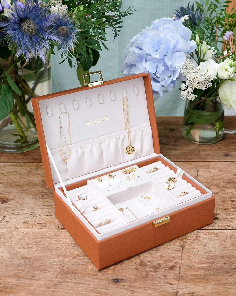 Louise PU leather jewelry box