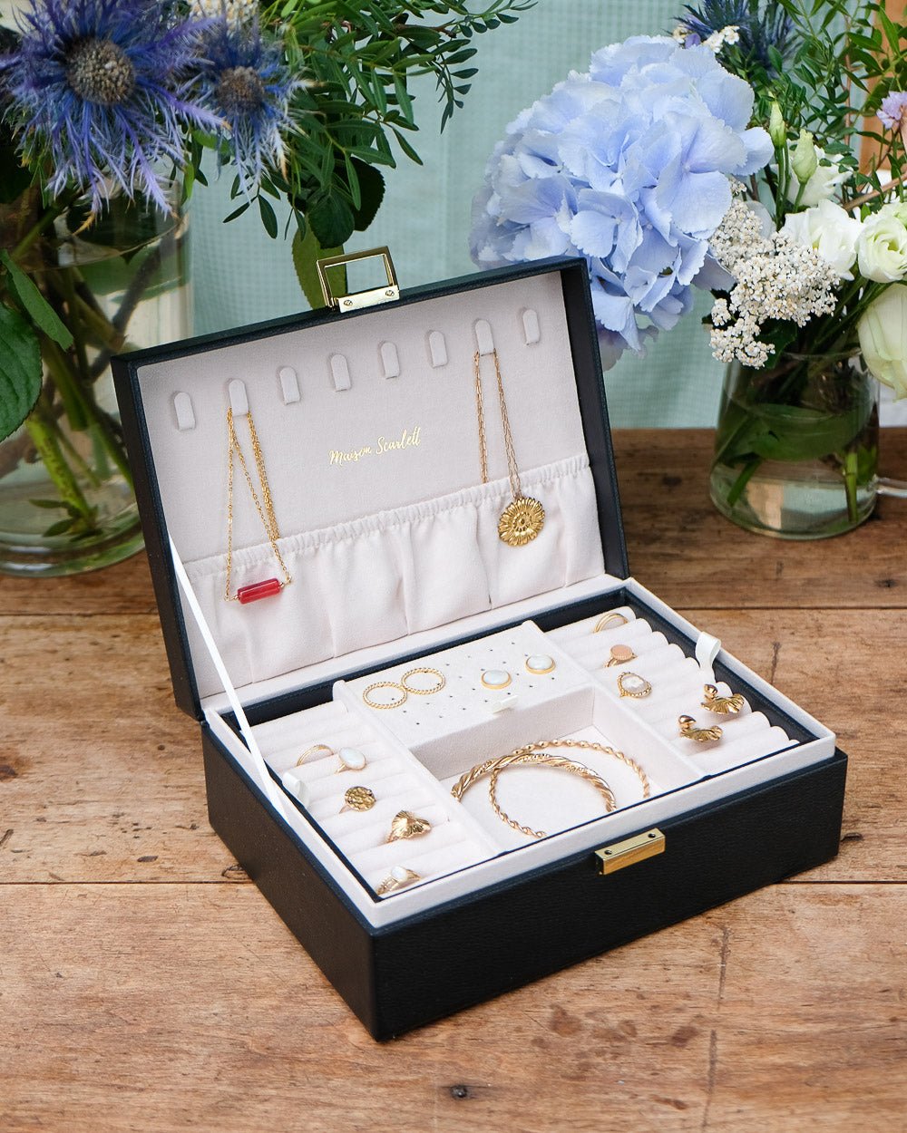 Louise PU leather jewelry box