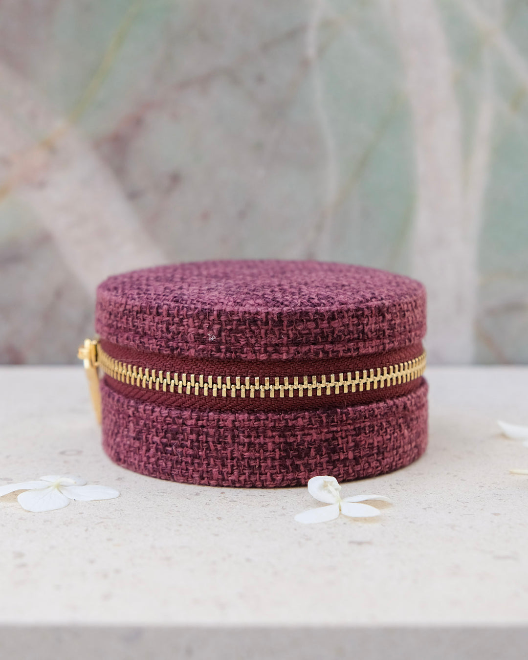 Boîte à bijoux de voyage Yvonne effet lin