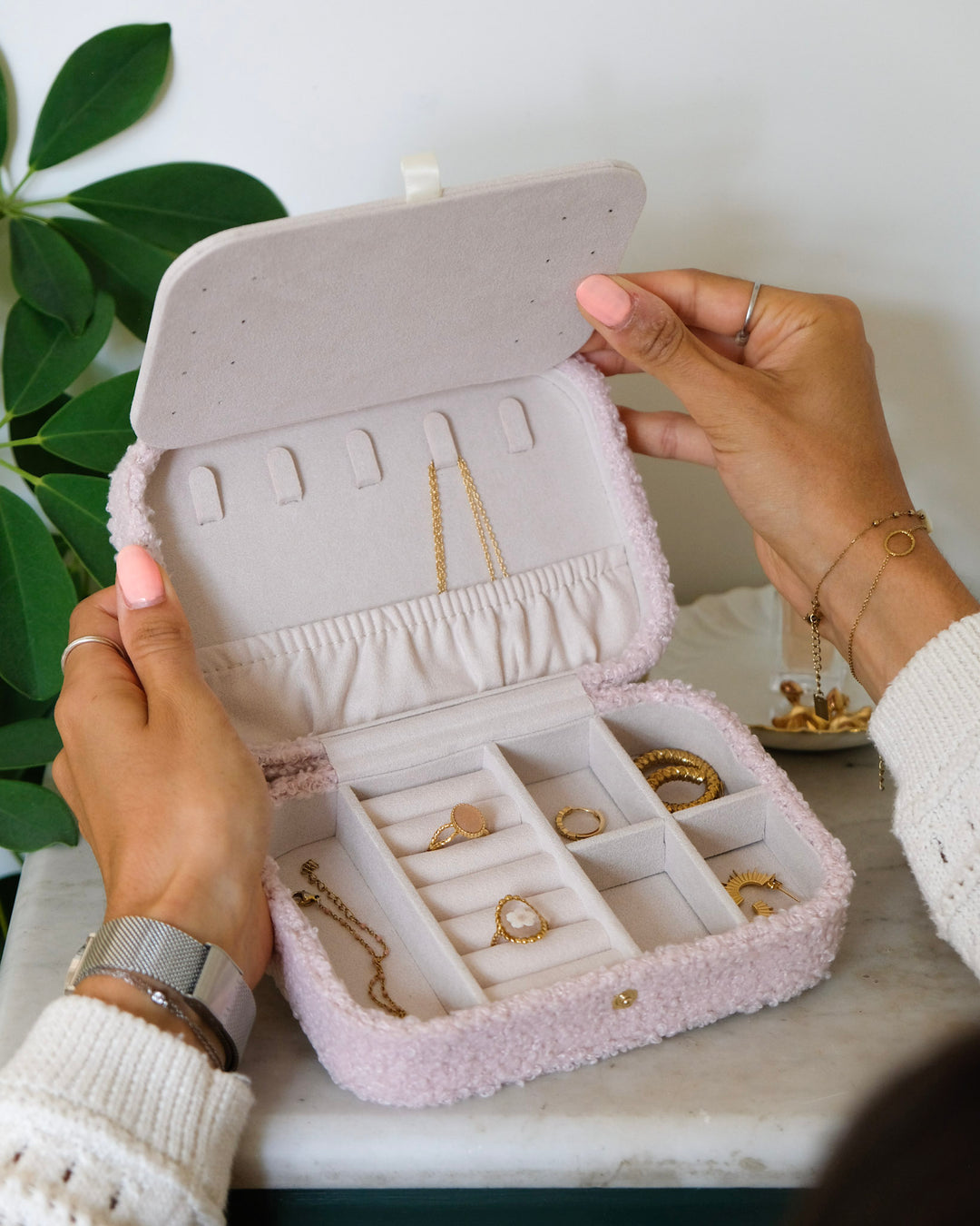 Brigitte Reiseschmuckkästchen aus Schaffell