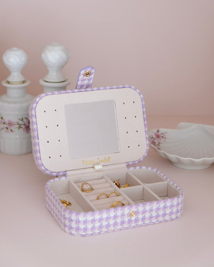 Brigitte Houndstooth Reise-Schmuckkästchen
