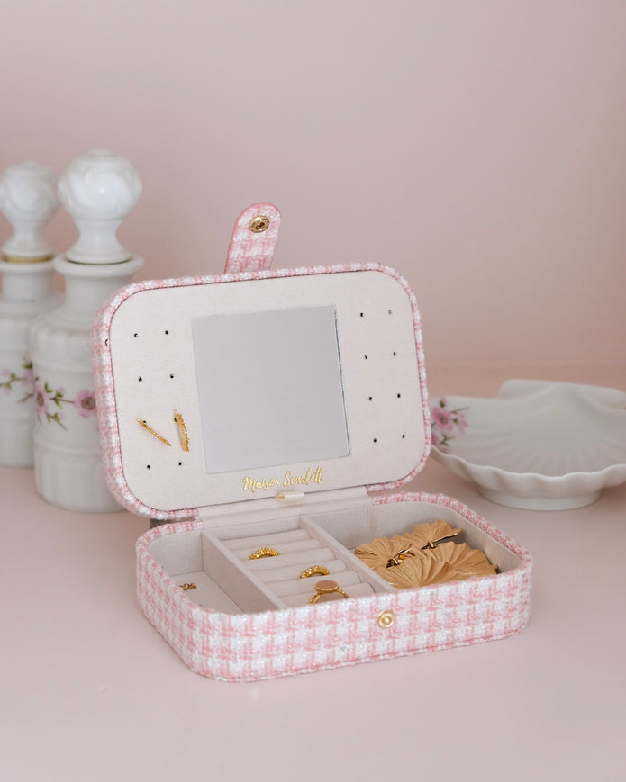 Brigitte Houndstooth Reise-Schmuckkästchen