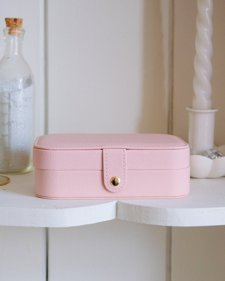 Brigitte leather travel jewelry box