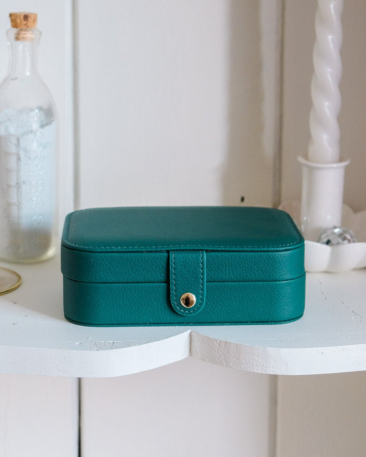 Brigitte leather travel jewelry box