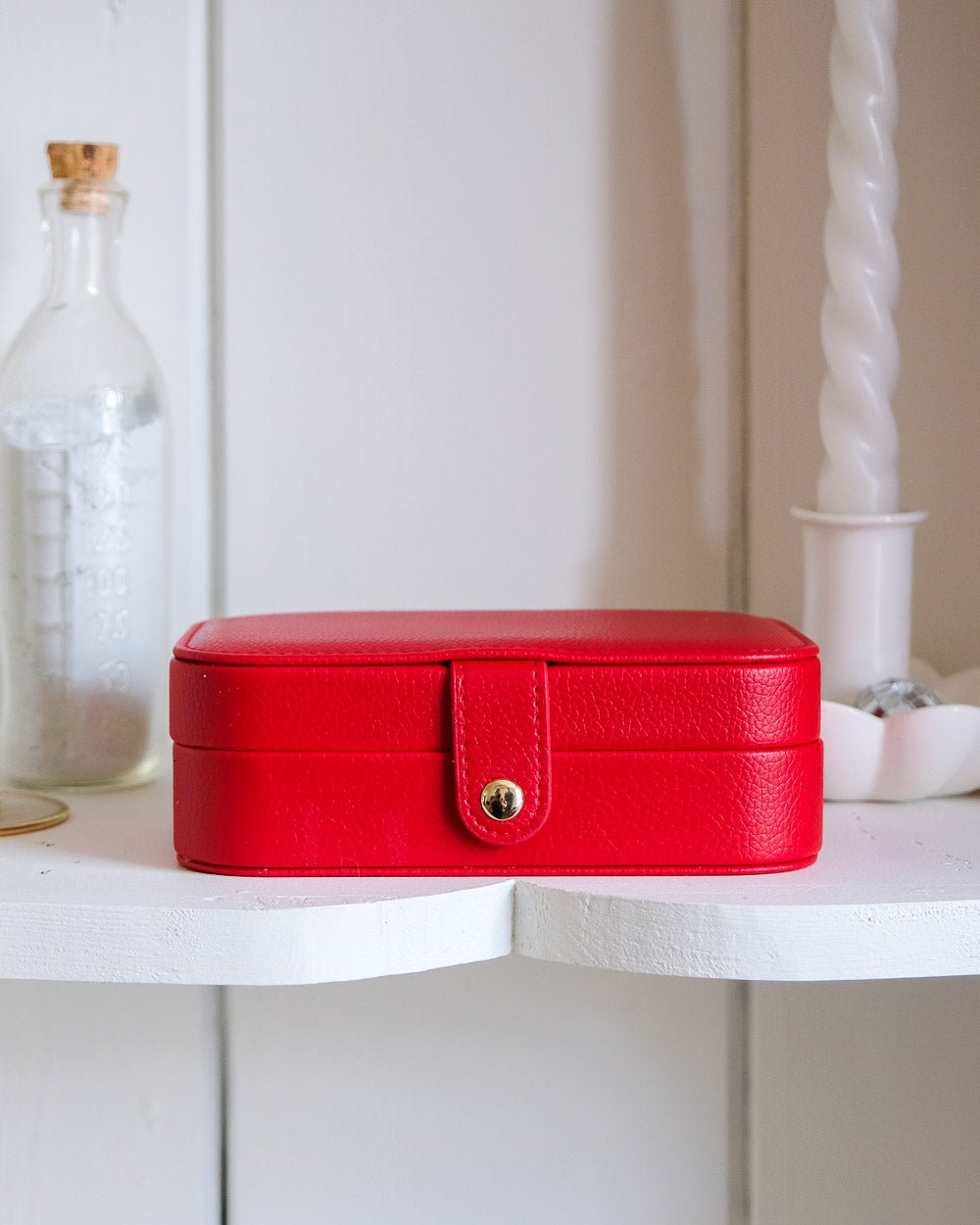 Brigitte leather travel jewelry box