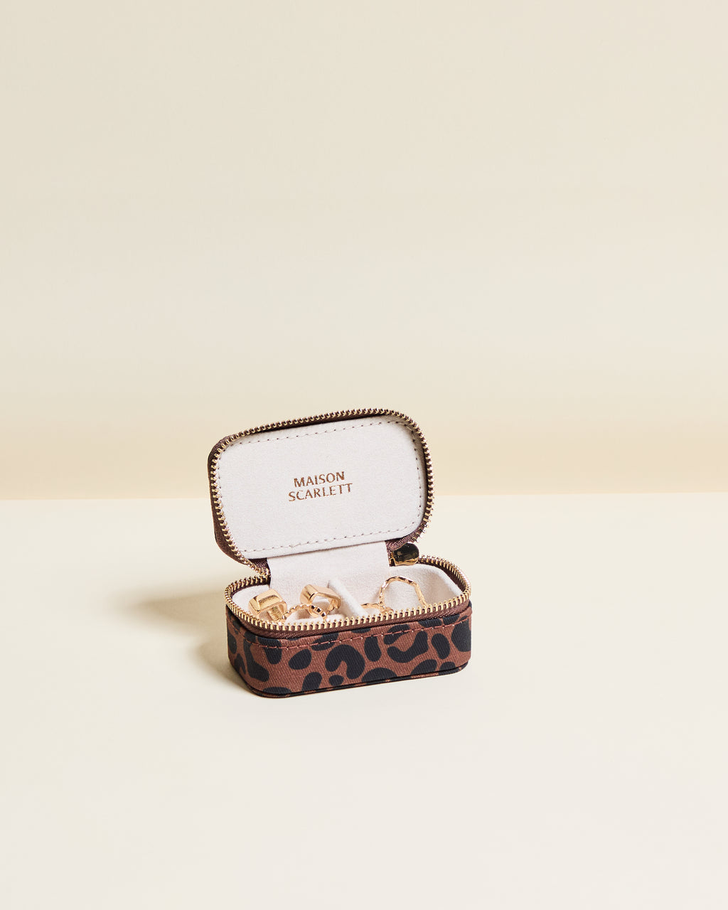 Mini boîte à bijoux de voyage Marie Léopard