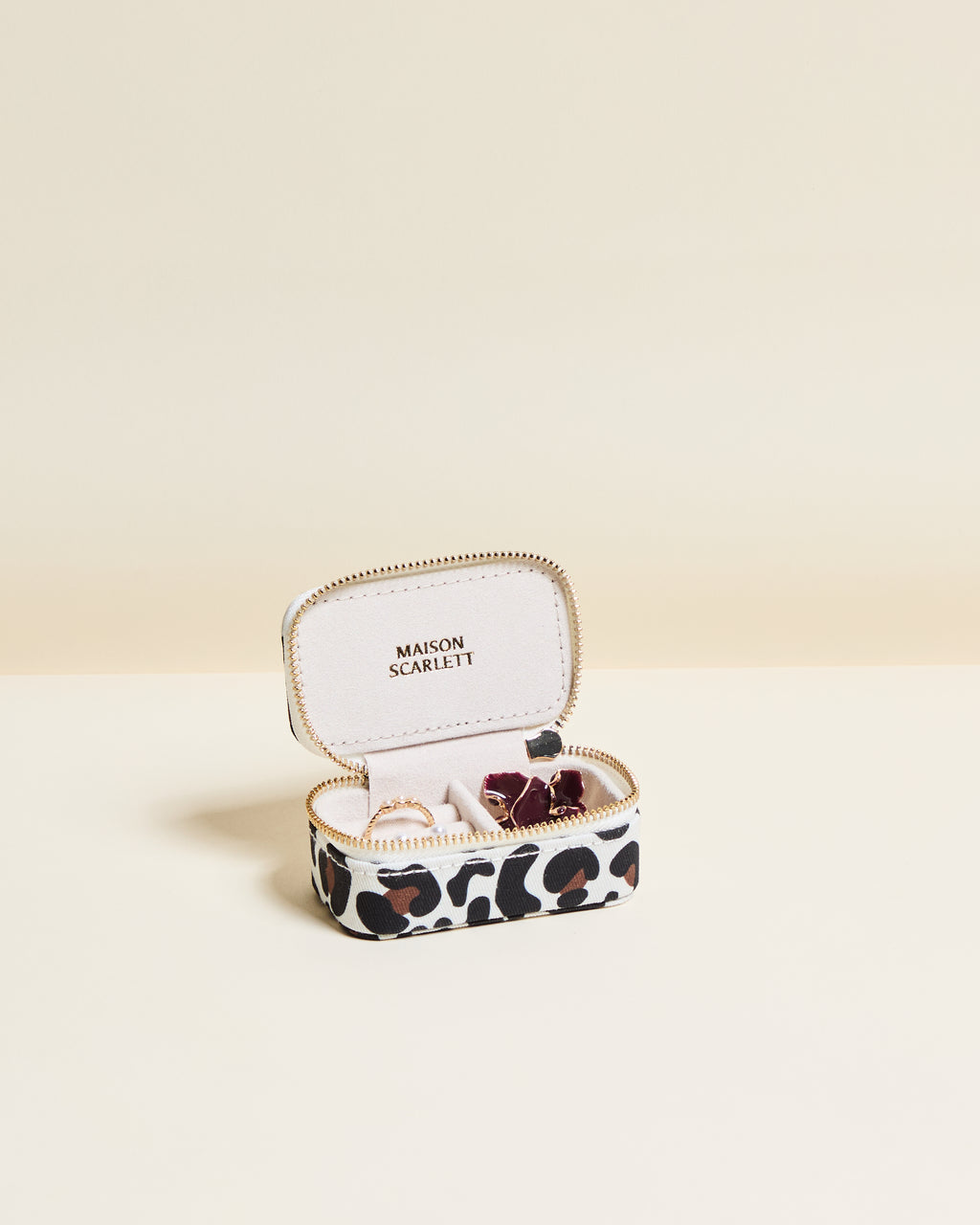 Mini boîte à bijoux de voyage Marie Léopard