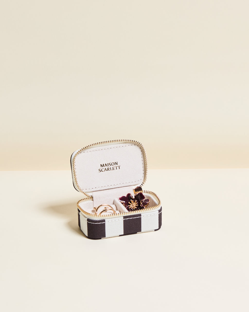 Mini boîte à bijoux de voyage Marie Rayures