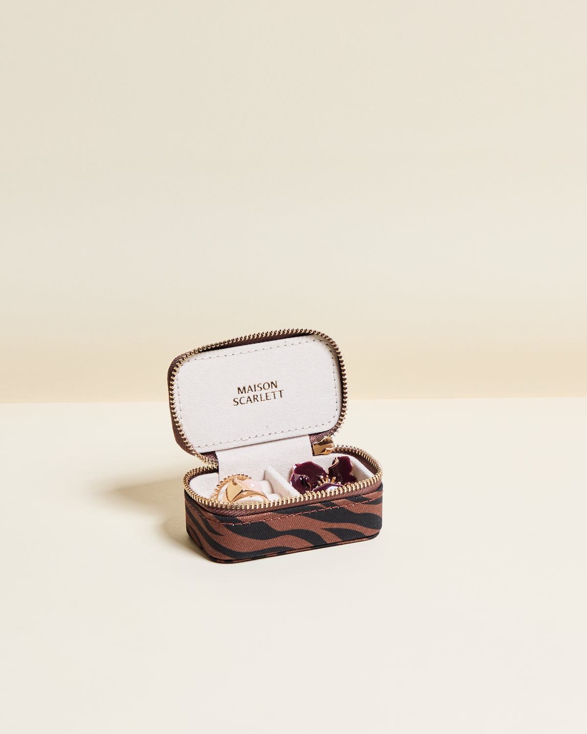 Mini boîte à bijoux de voyage Marie Zèbre
