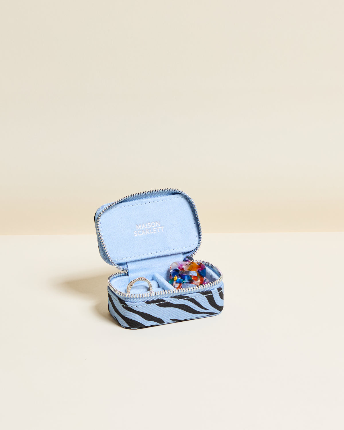 Mini boîte à bijoux de voyage Marie Zèbre