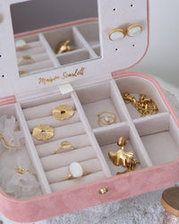 Boîte à bijoux de voyage Brigitte en velours - outlet