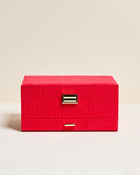Boîte à bijoux Denise en velours côtelé