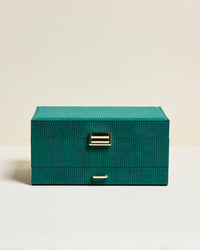 Boîte à bijoux Denise en velours côtelé