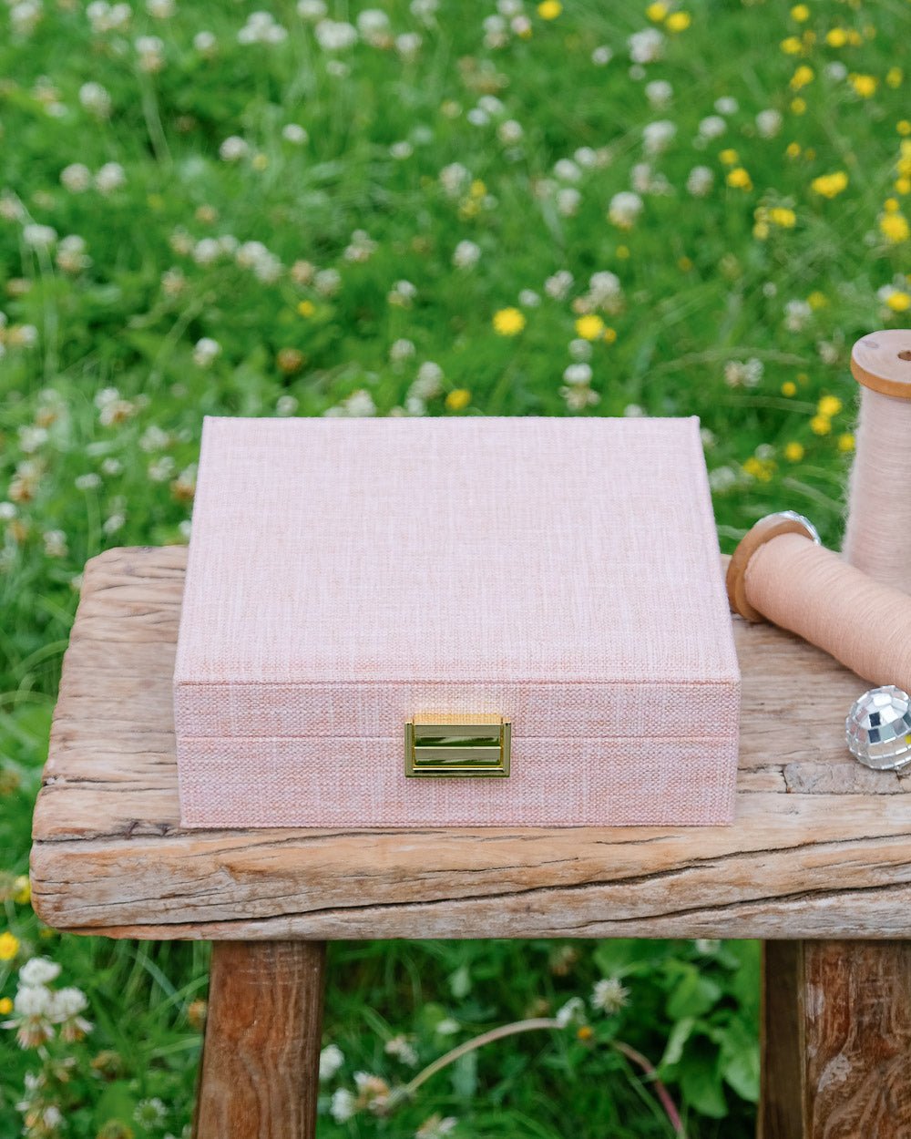 Boîte à bijoux Anne effet lin - outlet