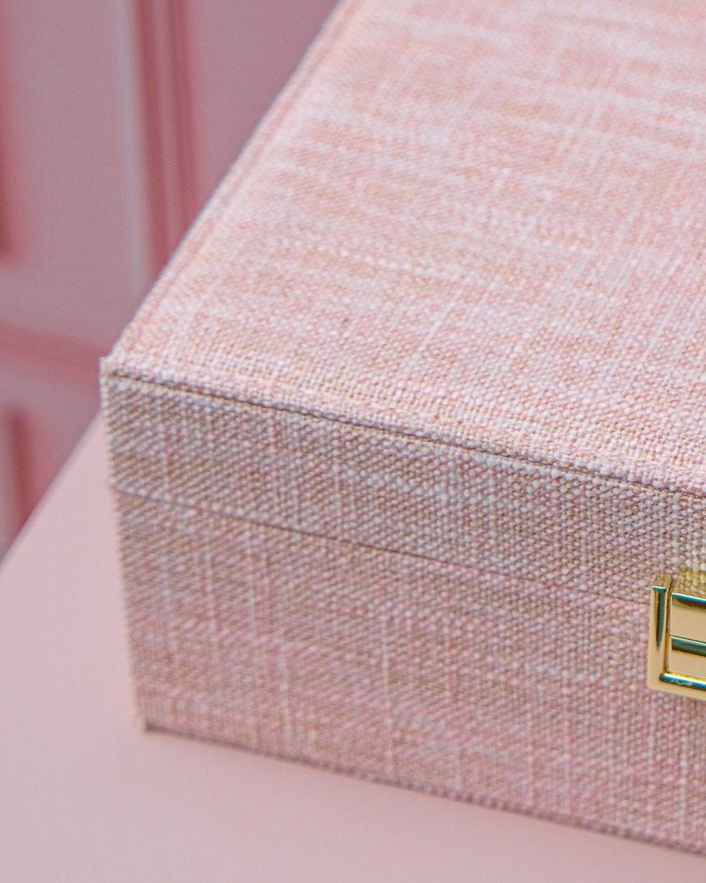 Louise linen effect jewelry box