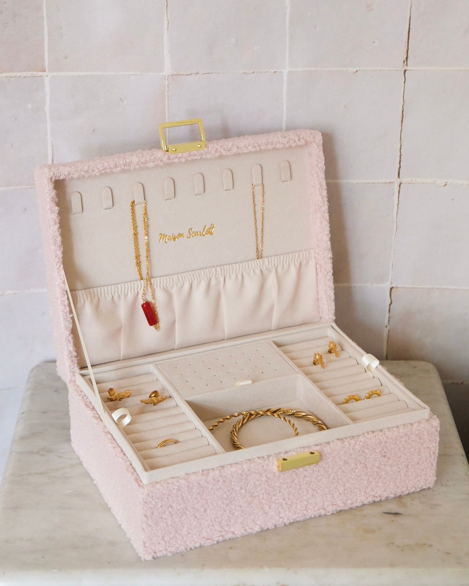 Boîte à bijoux Louise en moumoute