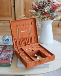 Boîte à bijoux Anne en velours - outlet