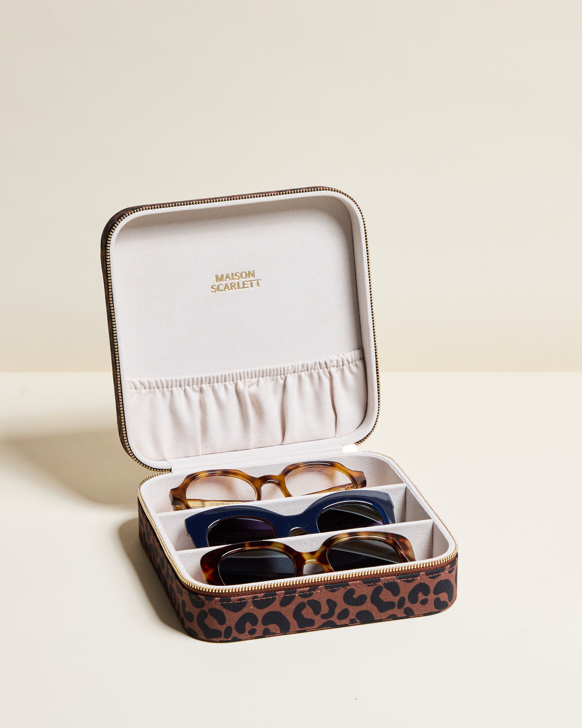 Boîte à lunettes Joséphine Léopard