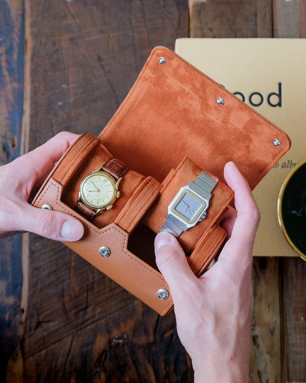 Ldirect Lot De 2 Boîtes à Montres De Voyage Portables Avec Fermeture Éclair - Pour Montres Jusqu'à 50mm