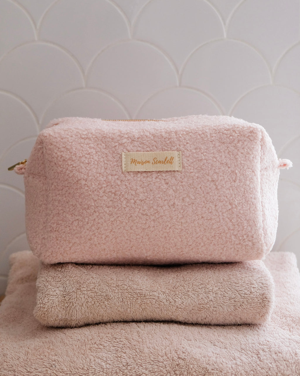 Trousse de toilette Charlotte en moumoute - outlet