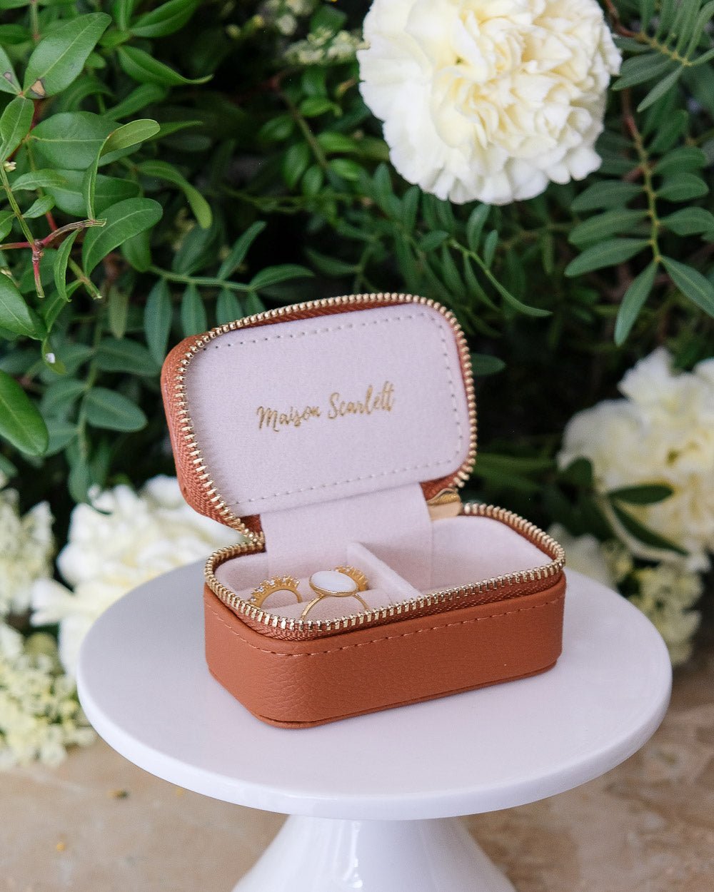 Mini boîte à bijoux de voyage Marie en PU - outlet