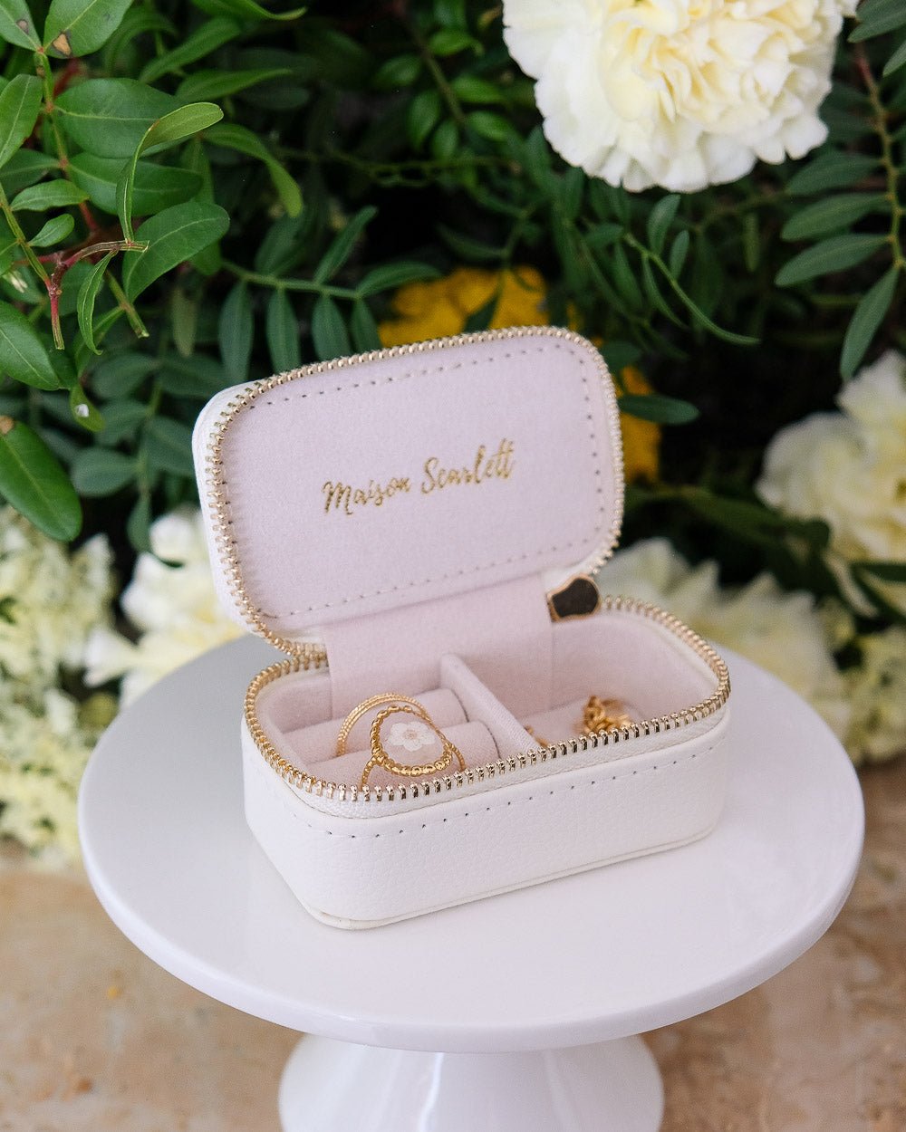 Mini boîte à bijoux de voyage Marie en PU - outlet