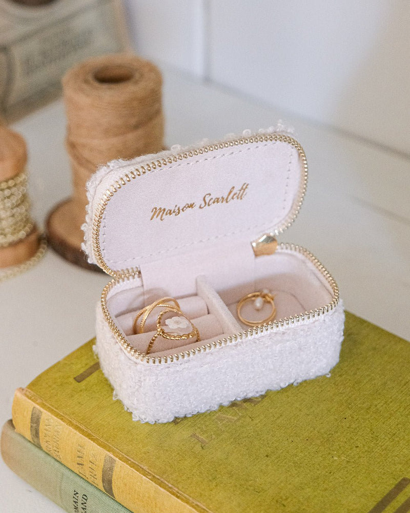 Marie teddy mini travel jewelry box