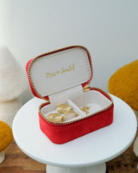 Mini boîte à bijoux de voyage Marie en velours - outlet