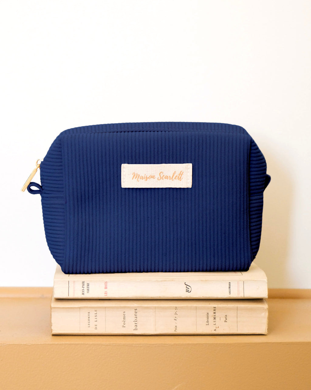 Trousse de toilette Charlotte en velours côtelé - outlet