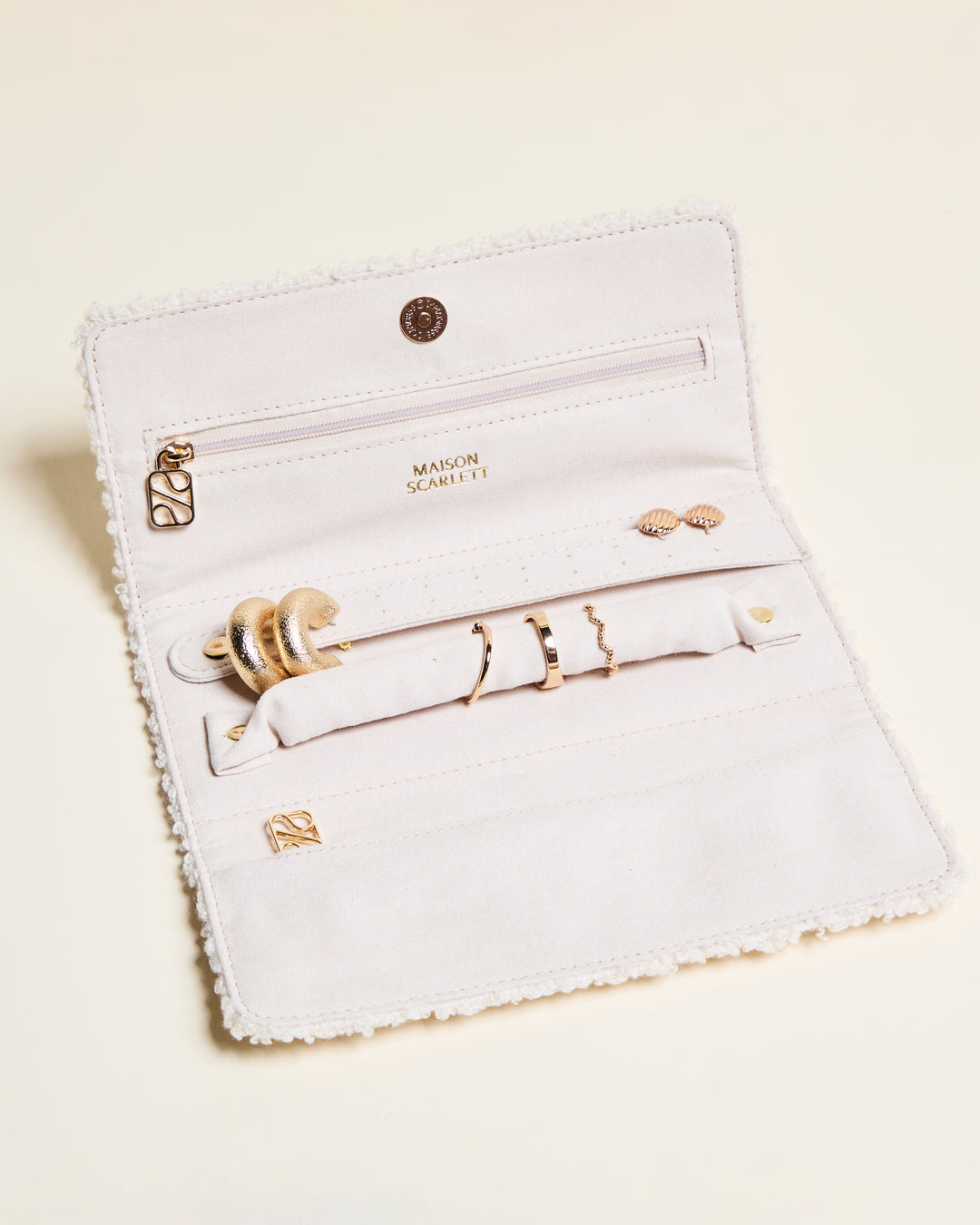 Pochette à bijoux Catherine en bouclette