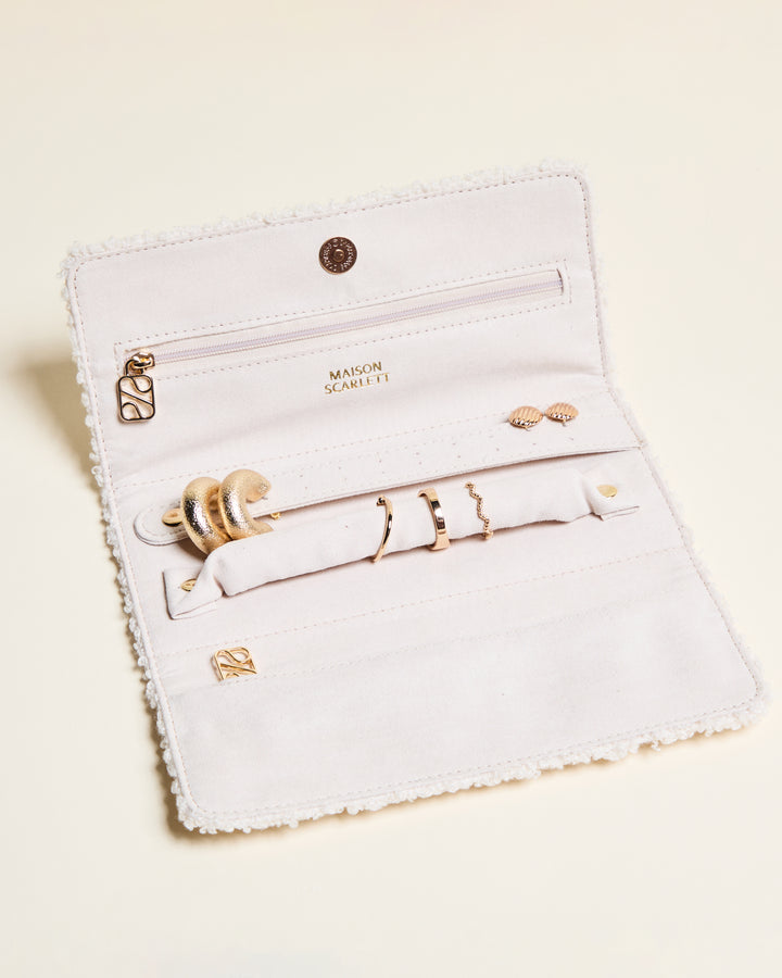 Pochette à bijoux Catherine en bouclette