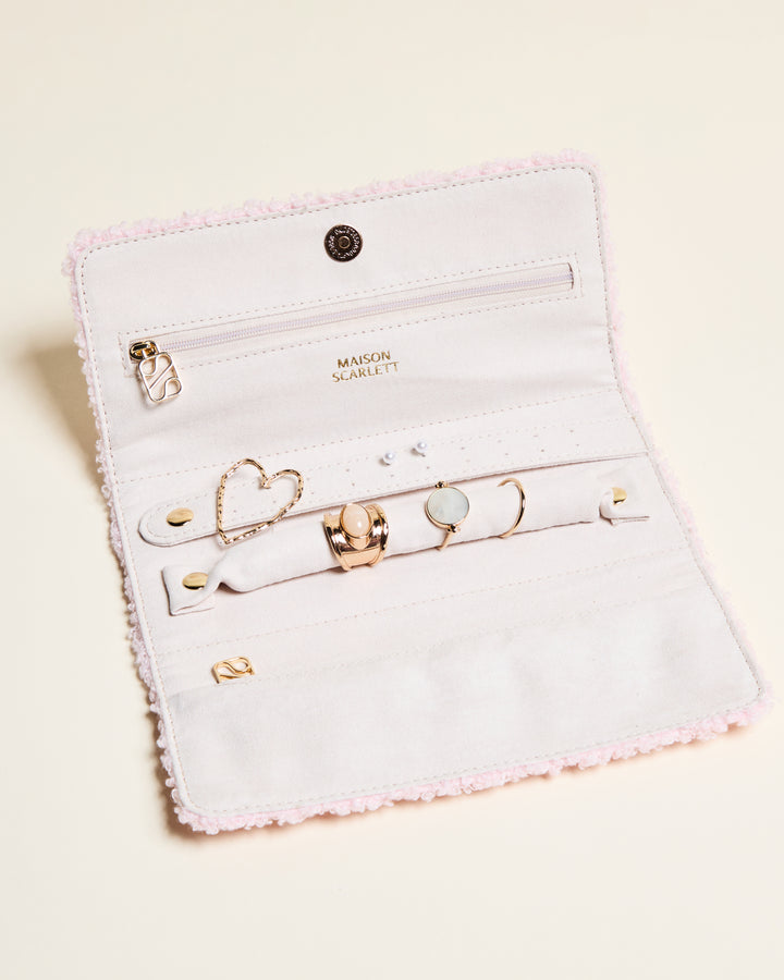 Pochette à bijoux Catherine en bouclette