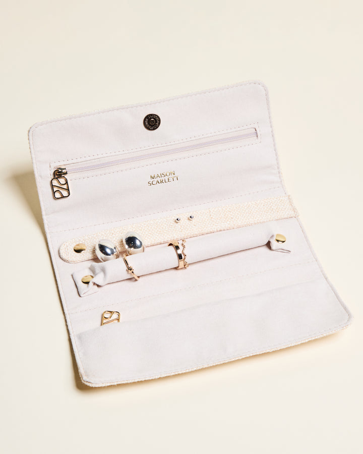 Pochette à bijoux Catherine en lin