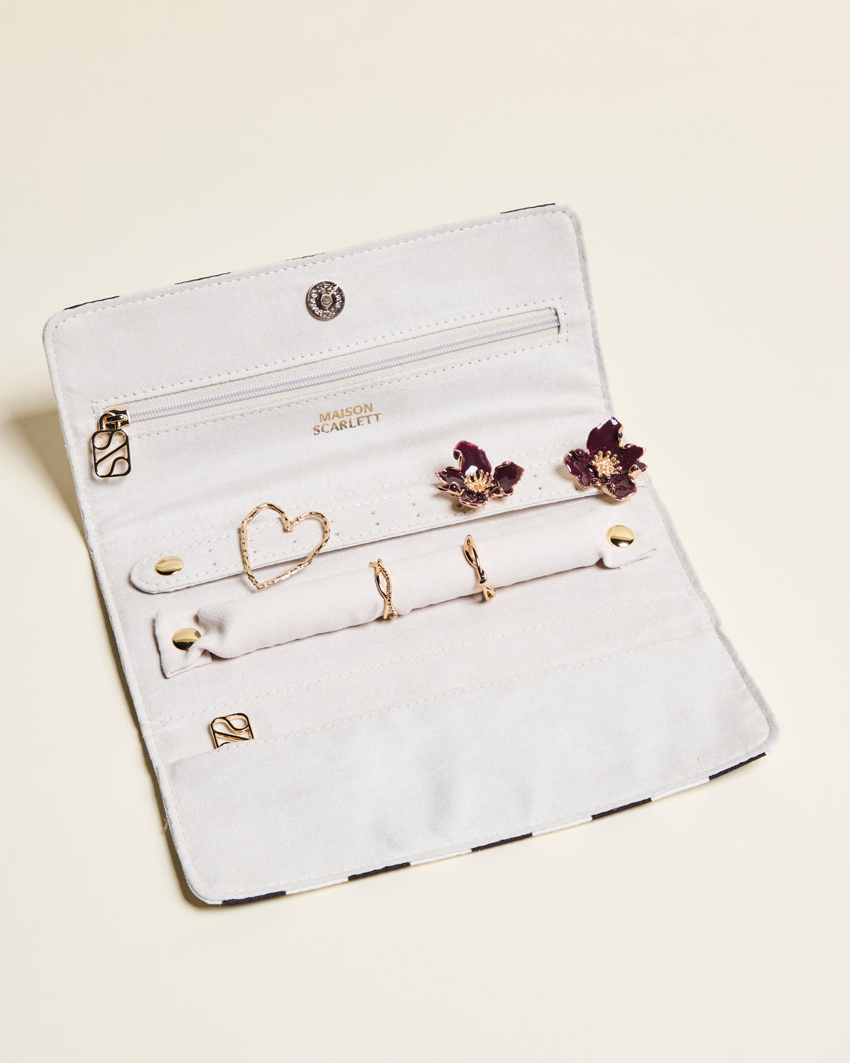Pochette à bijoux Catherine Rayures