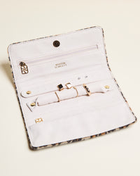 Pochette à bijoux Catherine en velours léopard