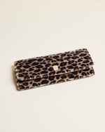 Pochette à bijoux Catherine en velours léopard