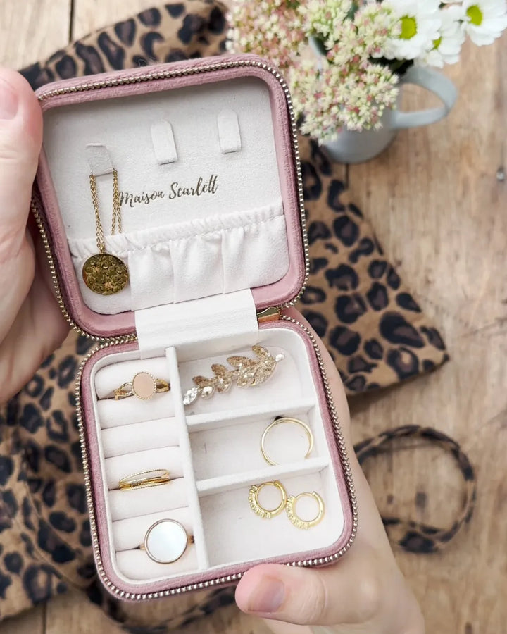 Corinne Velvet Travel Jewelry Box