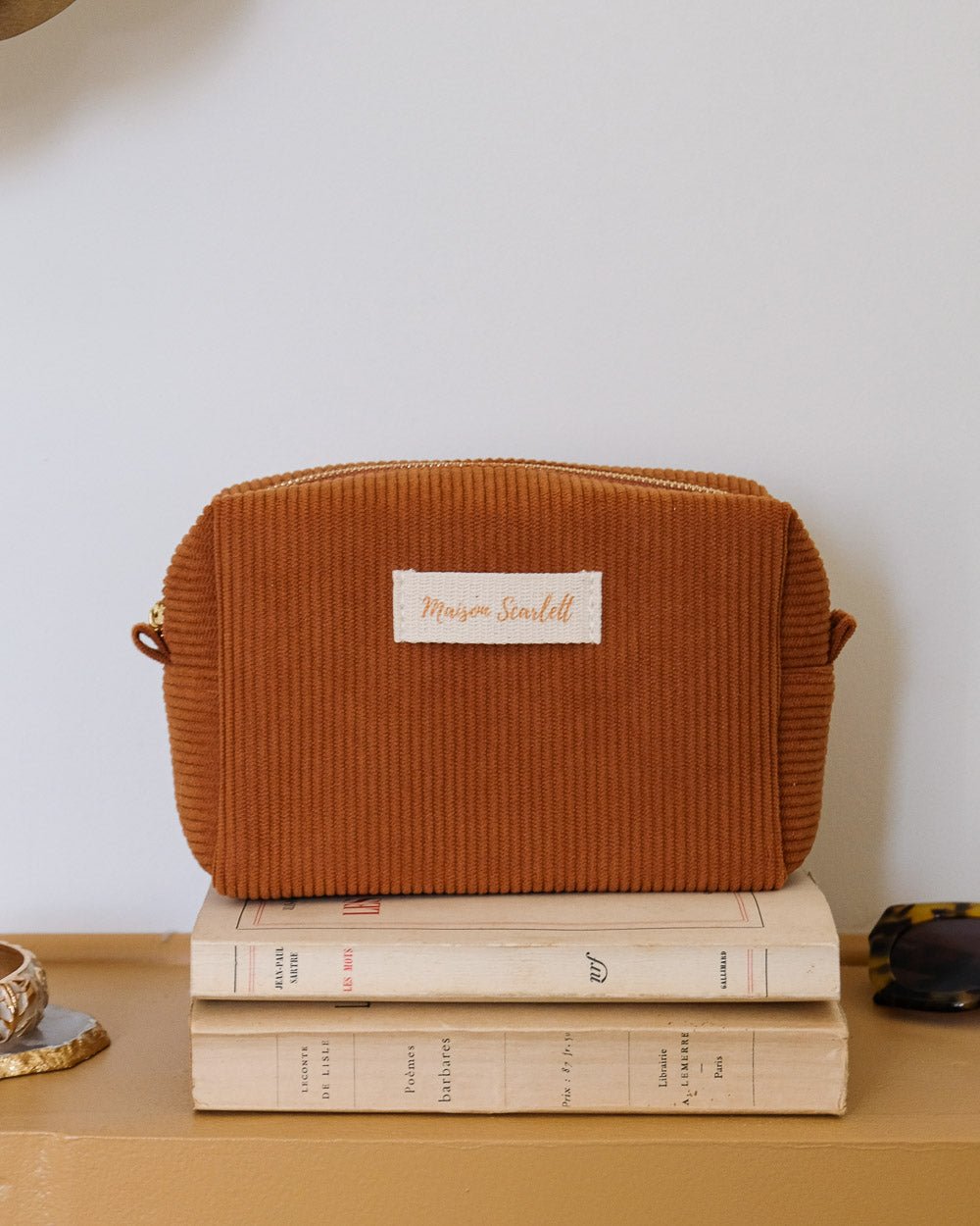 Trousse de toilette Charlotte en velours côtelé - outlet