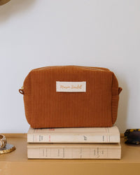 Trousse de toilette Charlotte en velours côtelé - outlet