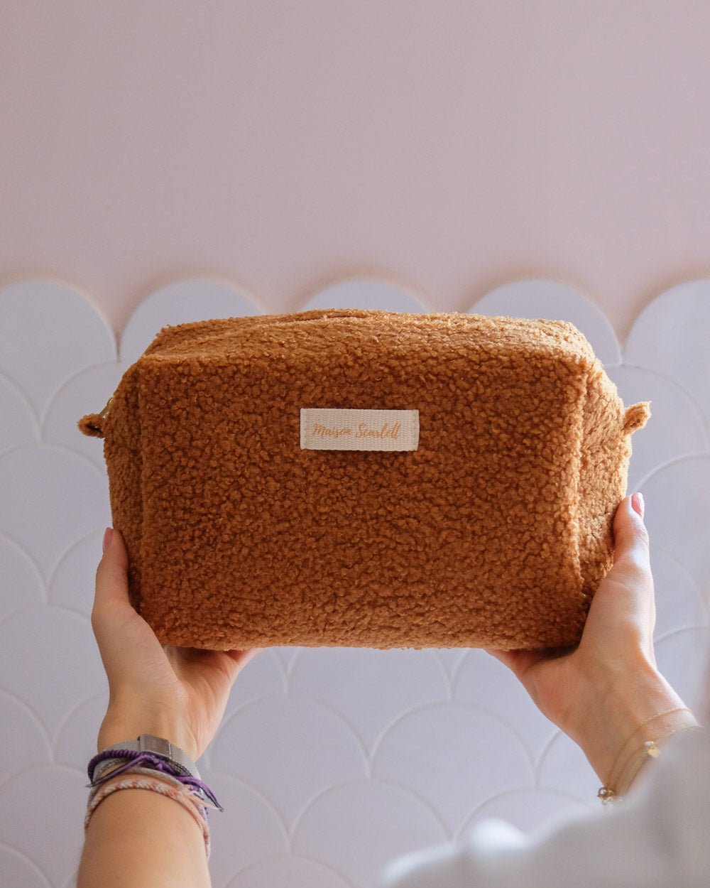 Trousse de toilette Charlotte en moumoute - outlet