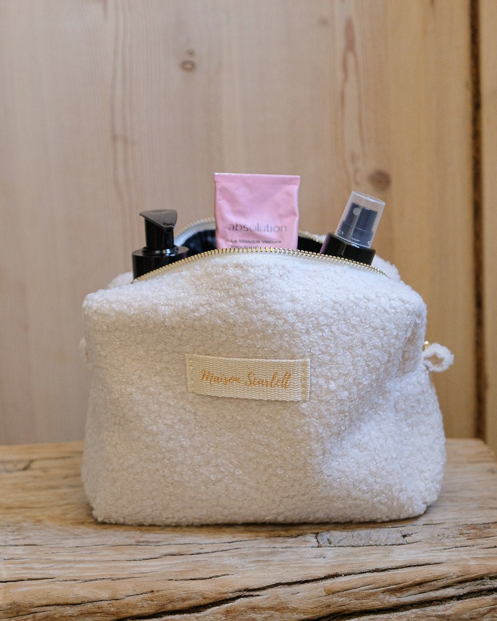 Trousse de toilette Charlotte en moumoute