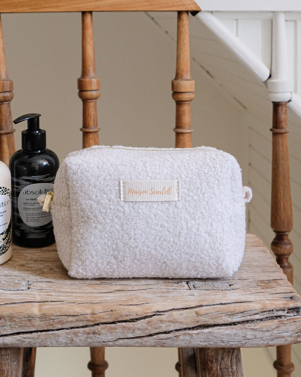 Trousse de toilette Charlotte en moumoute - outlet