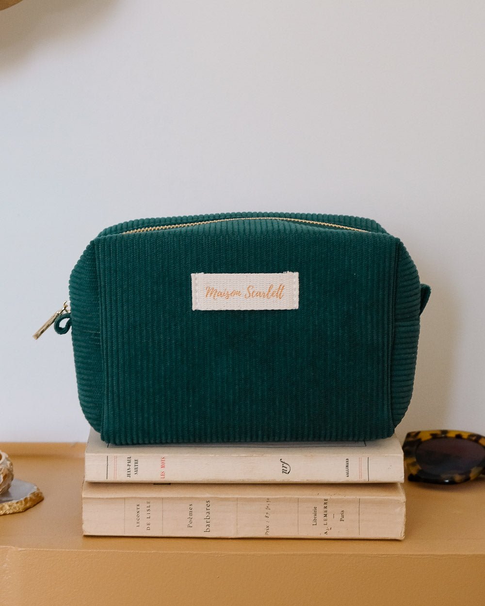 Trousse de toilette Charlotte en velours côtelé - outlet